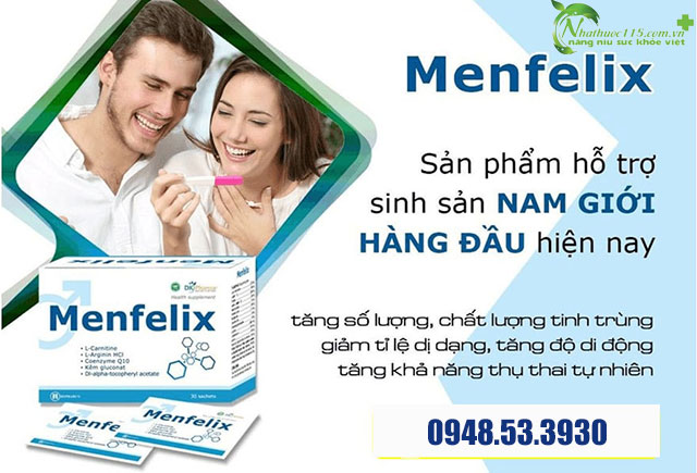 Menfelix tăng chất lượng tinh trùng
